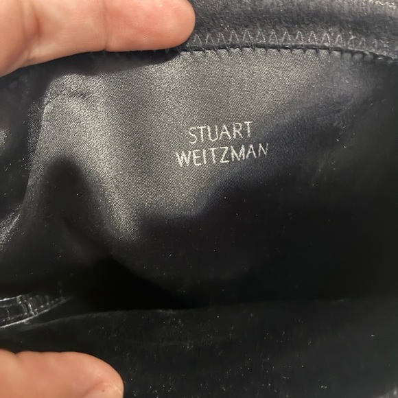 $800 STUART WEITZMAN Urban Over the Knee Boot BLACK BLOCK SUEDE 8 - Picture 8 of 10